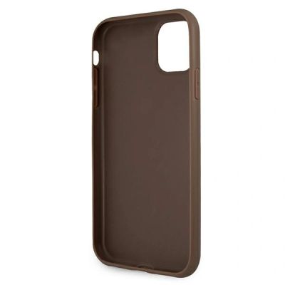 7. Guess 4G Big Metal Logo Case for iPhone 11 Pro Max - Brown