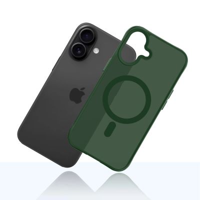 5. 3mk Smoke MagCase for iPhone 17 - Green-Translucent