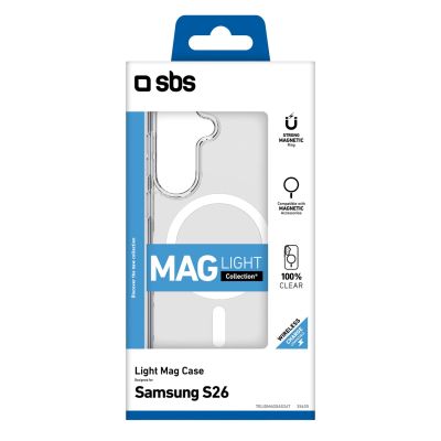 2. SBS Cover Light Mag Protective Case for Samsung Galaxy S26 Ultra Compatible with MagSafe - Transparent