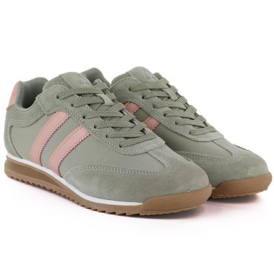 4. Women's green leather sneakers McArthur MA258W