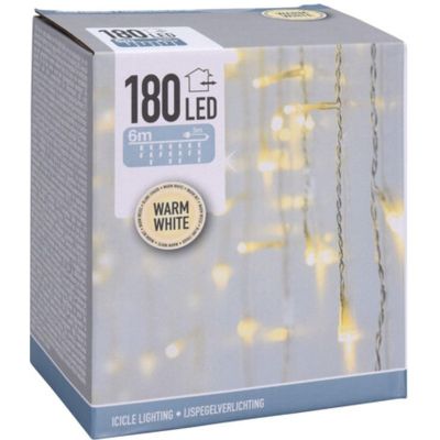 11. CHRISTMAS TREE LIGHTS OUTDOOR LIGHT CURTAIN 180 LED CONTROLLER TIMER WARM WHITE TRANSPARENT CABLE