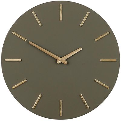 GREEN ALUMINUM WALL CLOCK, DIA. 35.5 CM, MICA