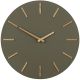 GREEN ALUMINUM WALL CLOCK, DIA. 35.5 CM, MICA
