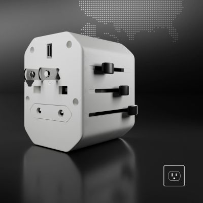 8. SBS TEADAPTUSBTCUNI USB-C USB-A Universal Travel Adapter - White