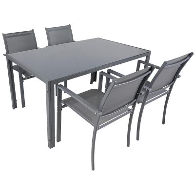 5. GARDEN TABLE 150x90x73CM DARK GREY