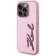 2. Karl Lagerfeld Wrinkled Metal Signature iPhone 15 Pro Max Case - Pink