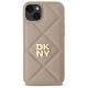 3. DKNY Quilted Stack Logo iPhone 15 Plus Case - Beige