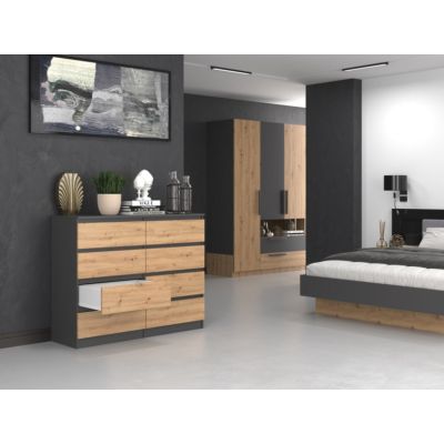 5. Chest of drawers M8 120x40xH97 anthracite/artisan