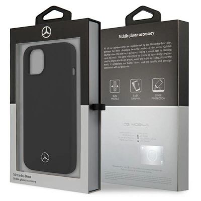 8. Mercedes Silicone Line Case for iPhone 13 mini - Black