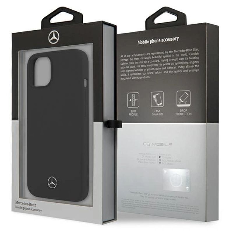 8. Mercedes Silicone Line Case for iPhone 13 mini - Black