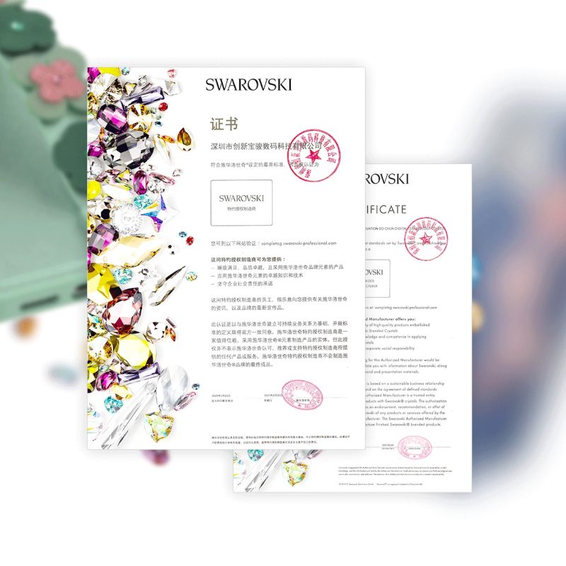 4. Kingxbar Sweet Series case decorated with original Swarovski crystals iPhone 12 Pro Max green