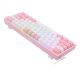 8. REDRAGON K617-RGB Fizz RGB White/Pink USB Keyboard Pink, White