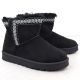 3. Women's black suede snow boots Potocki 06303