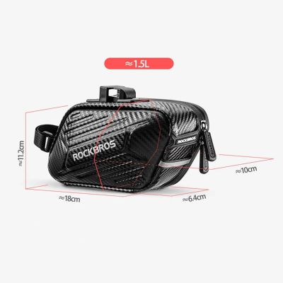6. Rockbros B59 Bicycle Saddle Bag 1.5L - Black