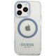 3. Guess Metal Outline MagSafe Case for iPhone 13 Pro / iPhone 13 - Blue