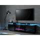 3. EVA TV cabinet with electric fireplace 180x40x52 black/gloss black