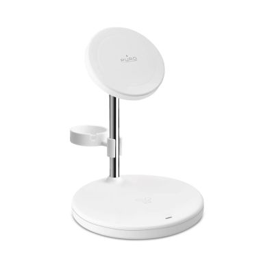 2. Puro Mag Station 3 in 1 Inductive Charger with Stand - White