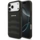 Mercedes AMG Leather Debossed Lines Logo Case for iPhone 18 Pro Max / 17 Pro Max - Black