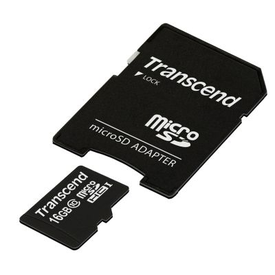 2. SD microSD Card 16GB Transcend SDHC Class10 w/adapter