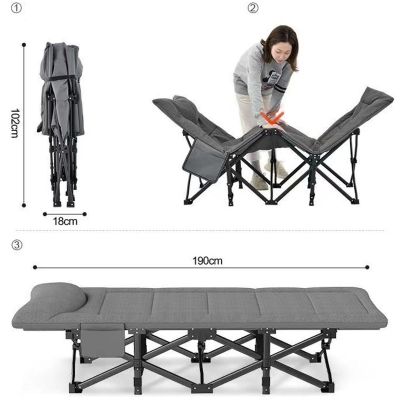 6. DELUXE JOURNEY FOLDABLE TRAVEL BED 190x70x36.5CM
