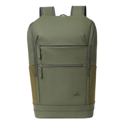 Rivacase Eden Backpack Travel Backpack Olive Waxed Leather (Pull Up), Polyester, Recycled Polyethylene Terephthalate (rPET)