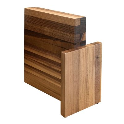 Artelegno walnut magnetic knife block for 10 knives