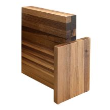 Artelegno walnut magnetic knife block for 10 knives