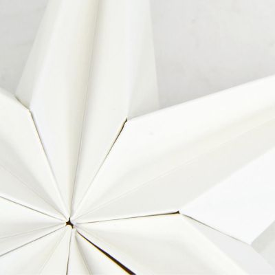 4. PAPER STAR DECORATION 30 CM 7-POINT WHITE SASKA GIFT & DECOR