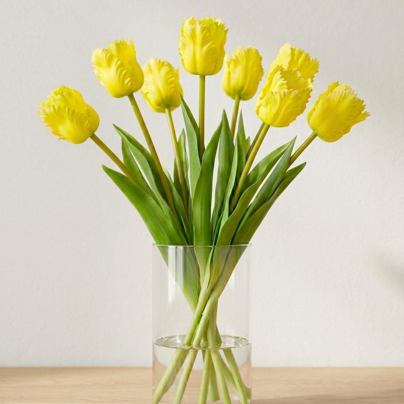 5. DARK YELLOW TULIP 38 CM LIFE-LIKE SPRING DECORATION