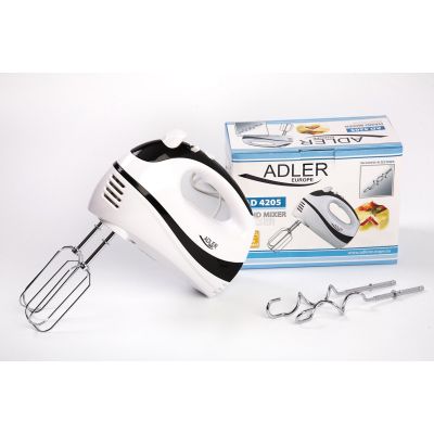6. Adler AD 4205 hand mixer (300W; white, black)