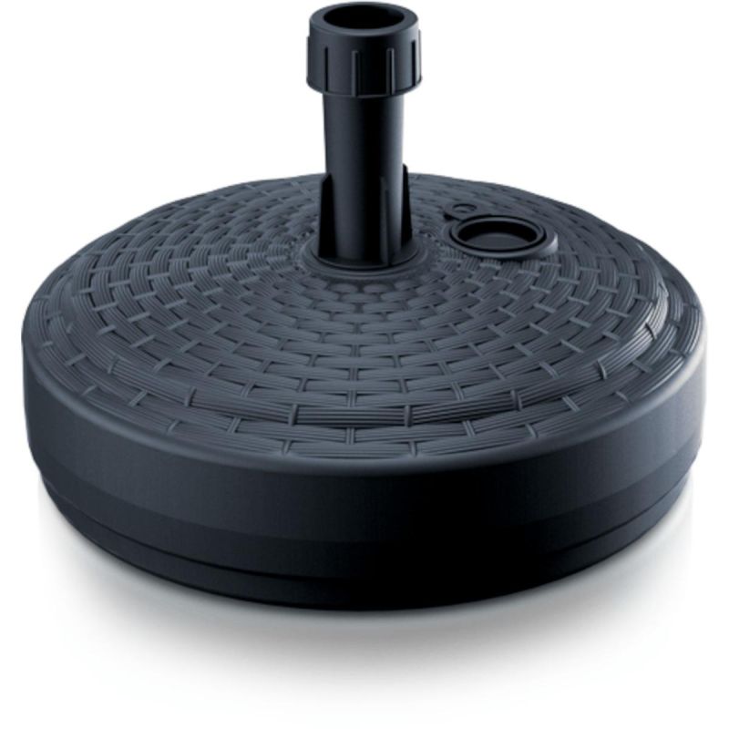 5. UMBRELLA BASE ROUND ANTHRACITE RATTAN