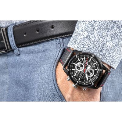 4. Men's Watch Giewont Chronograph Sapphire Black GW8810-A1