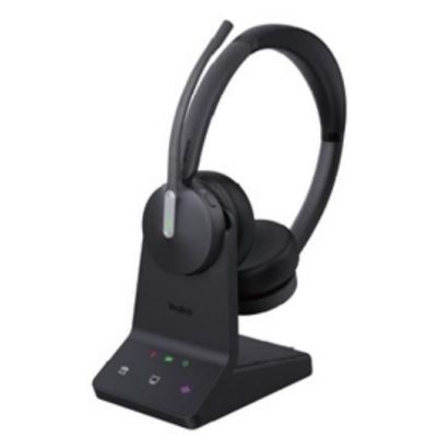 3. Yealink WH64 Workstation Dual Headset Wired & Wireless Headband Office/Call Center USB Type-C Bluetooth Charging Stand Black