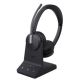 3. Yealink WH64 Workstation Dual Headset Wired & Wireless Headband Office/Call Center USB Type-C Bluetooth Charging Stand Black