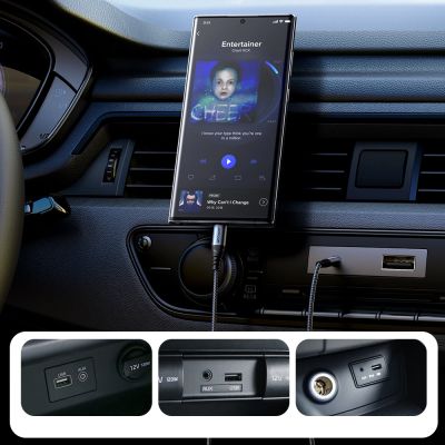 13. Joyroom Audio Transfer Series SY-A07 Mini Jack 3.5mm/USB-C Cable 1.2m - Black