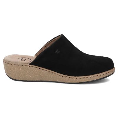 Black leather wedge sandals Filippo DK7567