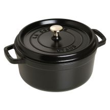 Staub Round Cast Iron Pot - 3.8 ltr, Black