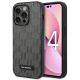 Karl Lagerfeld Saffiano Mono Metal Logo iPhone 14 Pro Max 6.7" Case - Gray