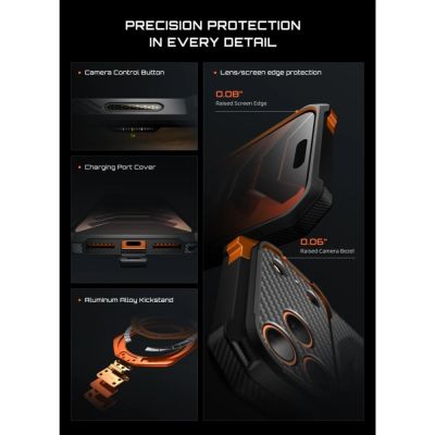 10. Supcase UB Grip Mag MagSafe Aramid Case for iPhone 18 Pro Max / 17 Pro Max - Black and Orange