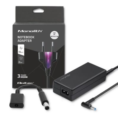 3. Qoltec 51728 AC Adapter for HP Notebook (19V; 3.33A; 65W; 4.5mm x 3mm)