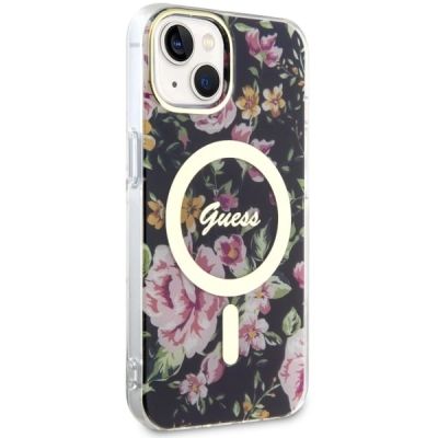 4. Guess Flower MagSafe case for iPhone 14 - black