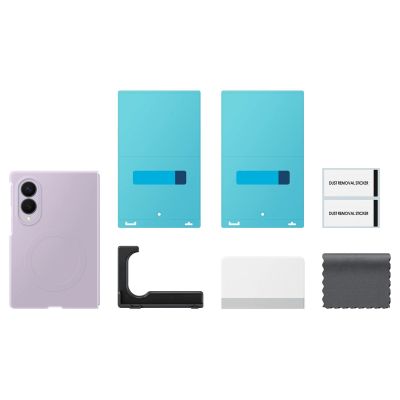 5. EF-EF971CVE Samsung Silicone Magnet Cover for Galaxy Z Fold 8 Violet