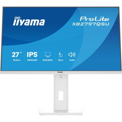 32. iiyama ProLite XB2797QSU-W1 computer monitor 68.6 cm (27") 2560 x 1440 px Quad HD LED White