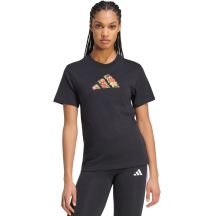 adidas Floral Regular Graphic Women's T-Shirt Black KT2766