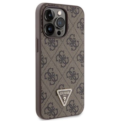 4. Guess GUHCP13LP4TDSCPW Case for iPhone 13 Pro / 13 - Brown Crossbody 4G Metal Logo
