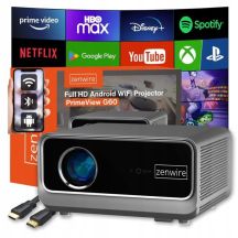 Projector Android Google TV FULL HD 4K 39000lm WiFi Portable SMART Zenwire G60