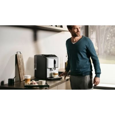 5. Siemens TF303E01 EQ300 Automatic Coffee Machine (silver; 15 bar)