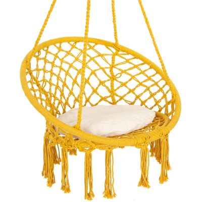 10. OPENWORK HAMMOCK HANGING CHAIR STORK'S NEST 80x60CM WITH HONEY PILLOW