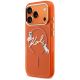 2. Karl Lagerfeld IML Choupettes Karl Script Logo MagSafe Case for iPhone 17 Pro - Orange