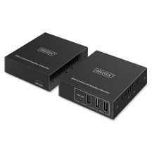 Przedłużacz (extender) po skrętce kat.6A USB 3.1 Gen1 do 100m, 3x USB-A, 1x USB-C do 5 Gbps, 1x RJ45 (Gigabit Ethernet) - zestaw (odbiornik/nadajnik)